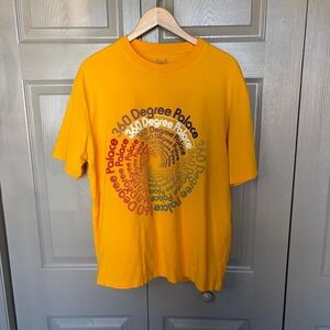 Palace Skateboards 360 Degree Palace Spiral Graphic T-Shirt Yellow Mens XL
